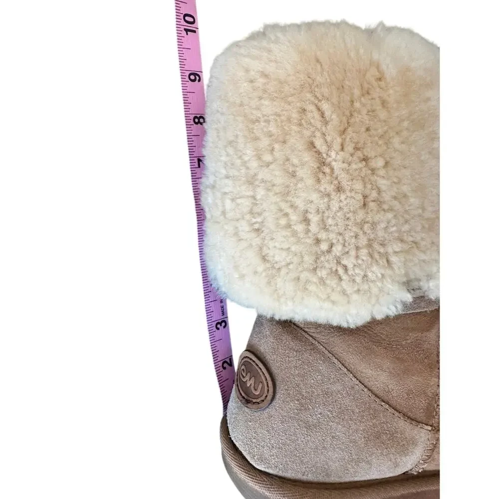 EMU Australia Womens Real Sheepskin Boots caramel sz w7